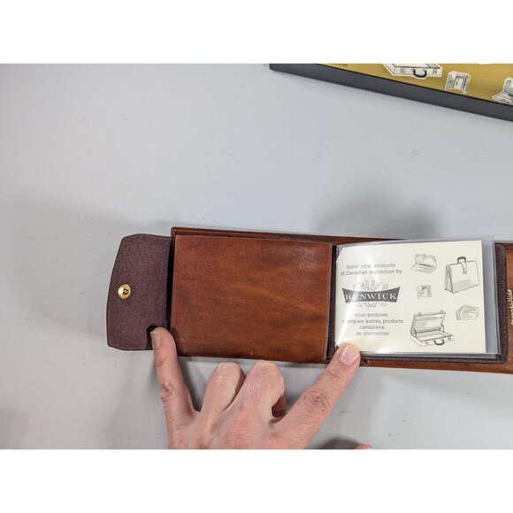 New Old Stock RENWICK brown leather bifold wallet, Granada Hide leather wallet - Picture 6 of 14